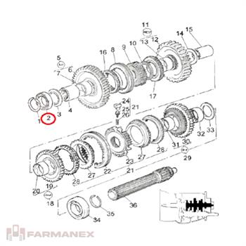 بلبرینگ گیربکس تراکتور فرگوسن 285