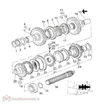 بوش خاردار گیربکس تراکتور فرگوسن 399