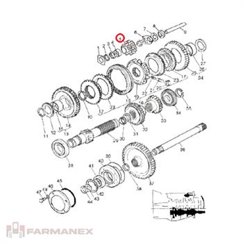دنده عقب گیربکس تراکتور فرگوسن 399
