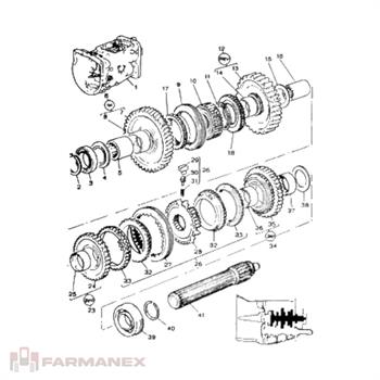 دنده کشویی گیربکس تراکتور فرگوسن 399