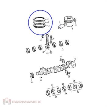 رینگ پیستون تراکتور فرگوسن