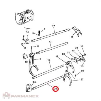 میل ماهک گیربکس تراکتور فرگوسن 399